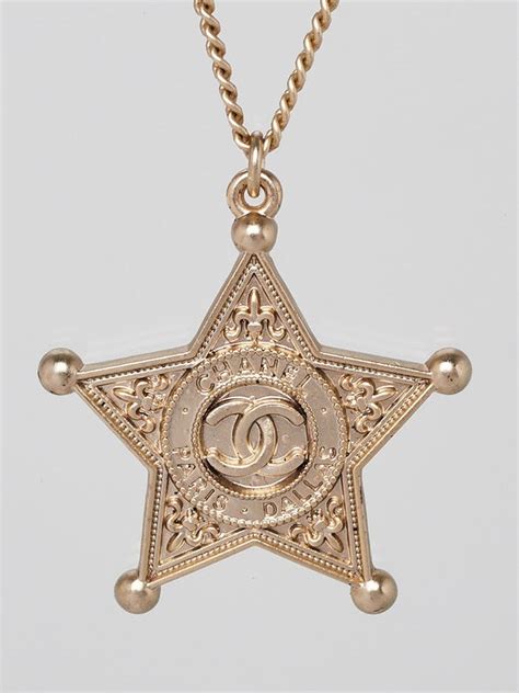 chanel sheriff star necklace|chanel necklace set.